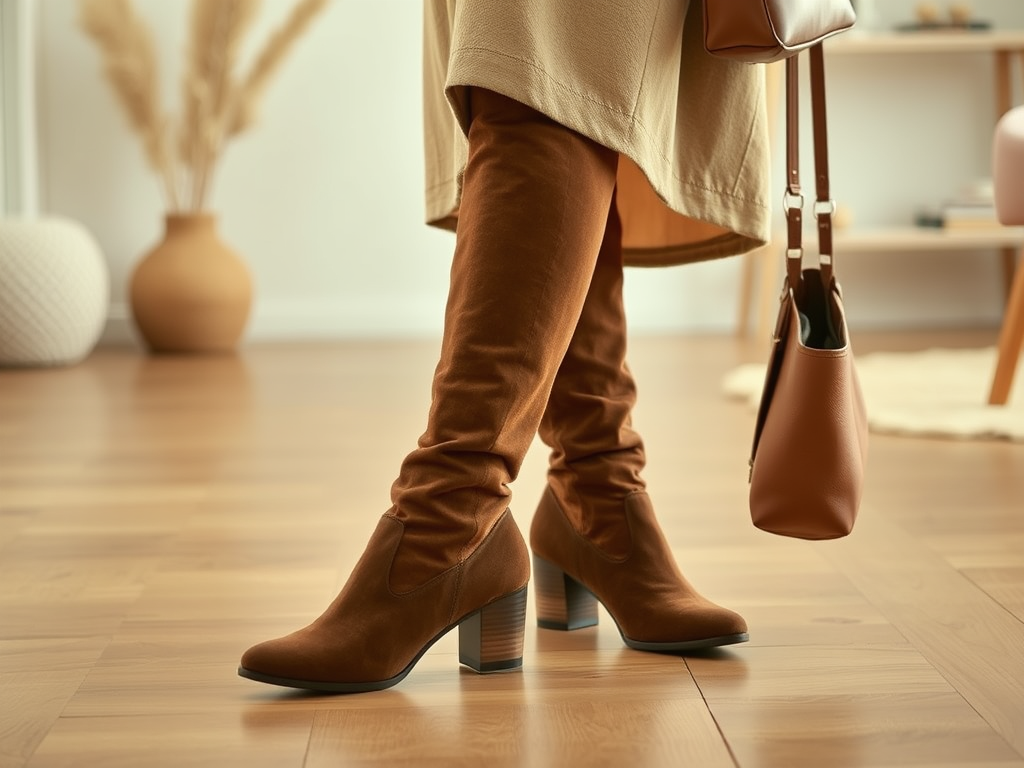 DECTANE ROMANIA | Cizme lungi din piele întoarsă: accesorii care le completează